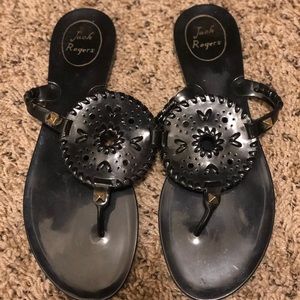 Black Jelly Georgica Sandals